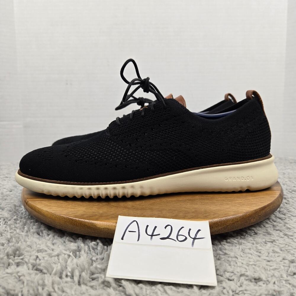 Cole Haan Mens 11M 2.ZeroGrand Black Stitchlite Knit Business Casual Oxford Shoe